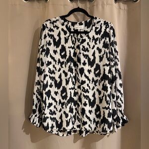 Gibson Latimer Monochrome Patterned Blouse